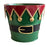 Festive Christmas Elf Tin Pot - 5" Diameter, 4.5" Tall