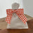 Hot Red & White Gingham Pre-Tied Bows - 3" Wide, Set of 100