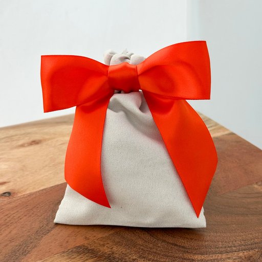 Pre-Tied Orange Satin Bows - 4 1/2" Wide, Set of 12