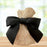 Black Satin Pretied Gift Bows - Set of 10, 3" Wide