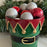 Festive Christmas Elf Tin Pot - 5" Diameter, 4.5" Tall