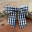 Black & White Gingham Pre-Tied Bows - 3" Wide, Set of 12