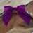 Pre-Tied Purple Organza Bows - 4" Wide, Set of 12