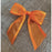 Pre-Tied Orange Organza Bows - 4 1/2" Wide, Set of 12