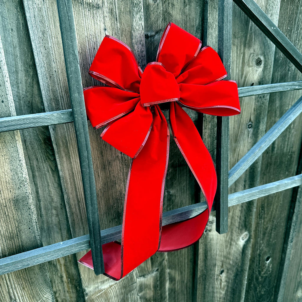 Large Red Ribbon Pull Bows - 9 Wide, Set of 6, Christmas, Big Gift Bows,  Gift Basket, Presents, Wreath, Swag, Garland, Valentine's Day, Fundraiser