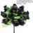 Black Artificial Silk Mini Roses - 12 Dozens, 144 Rosebuds Total