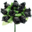 Black Artificial Silk Mini Roses - 12 Dozens, 144 Rosebuds Total