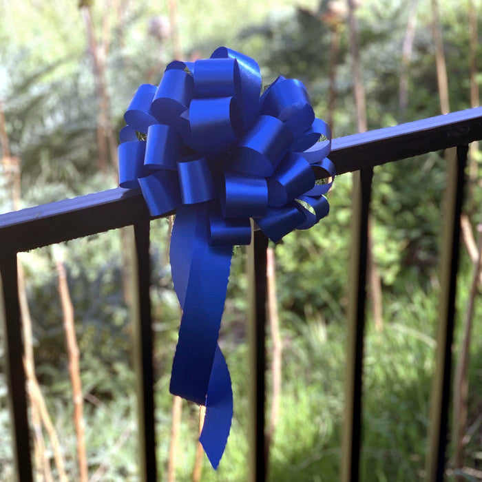 Royal blue wedding pull bows