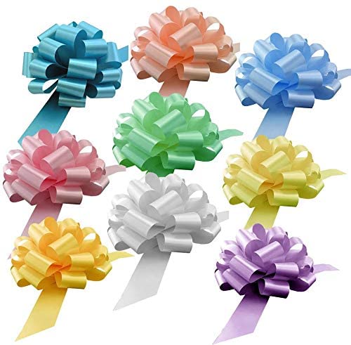 Worlds White Confetti Gift Bows Star Gift Bows for Christmas Gift Wrap Bows  3-3/4 Inch(15 Pack)