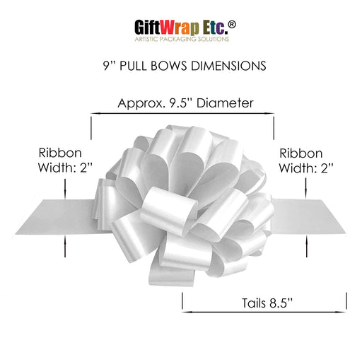 Large Gold Gift Pull Bows - 9 Wide, Set of 6 — GiftWrap Etc