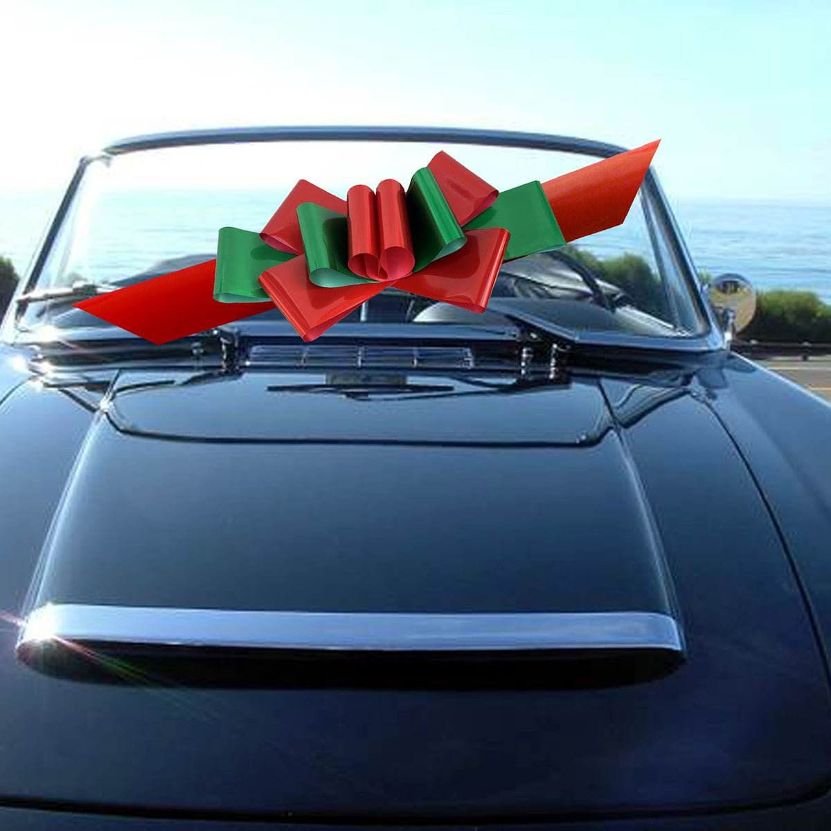 Big Red Green Car Bow - 25 Wide — GiftWrap Etc