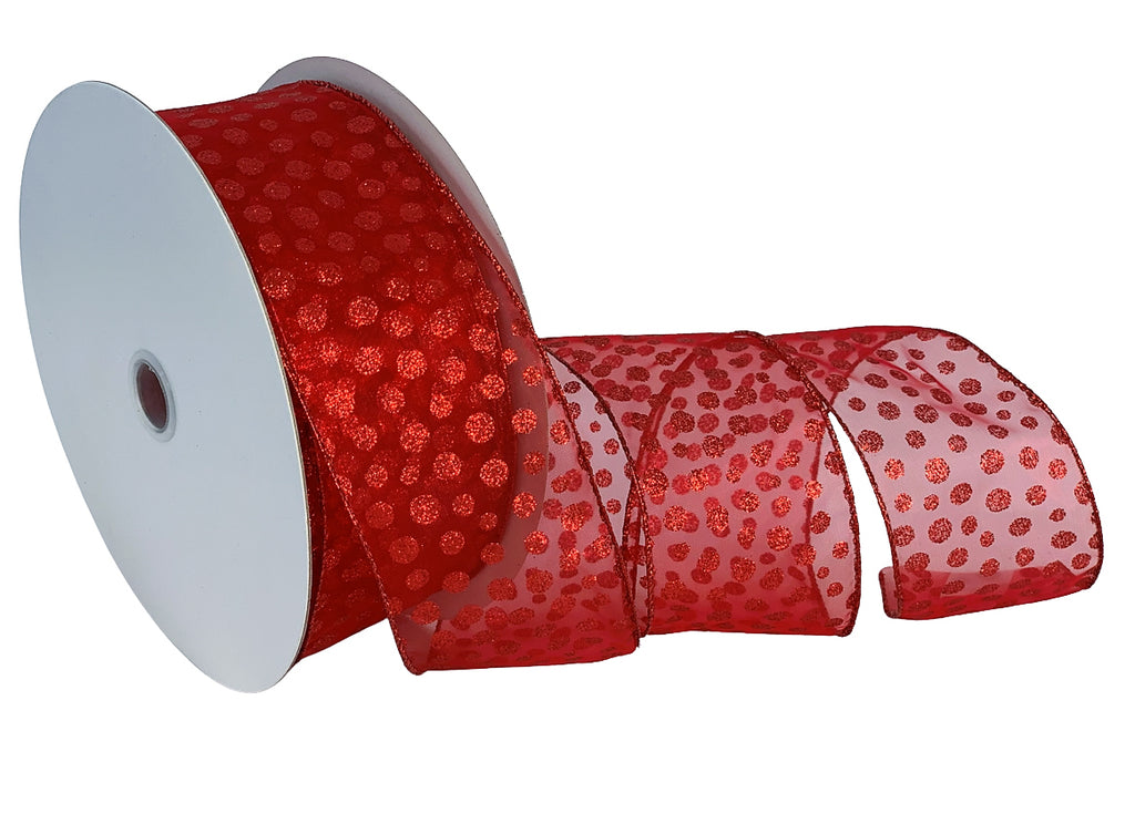 Red Satin Ribbon 1 Inch 50 Yard Roll for Gift Wrapping, Weddings