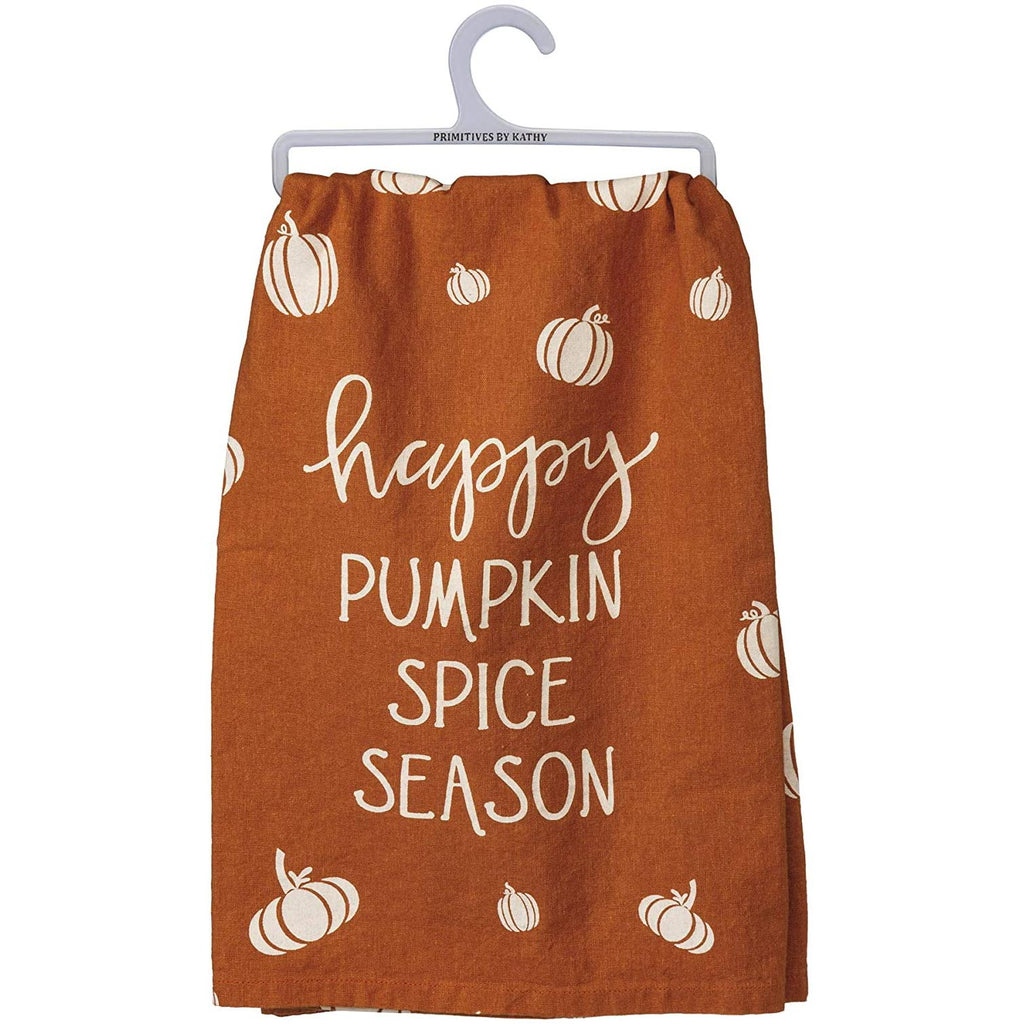 Always Be Thankful White & Black Pumpkin 2-Piece Kitchen Towel Set