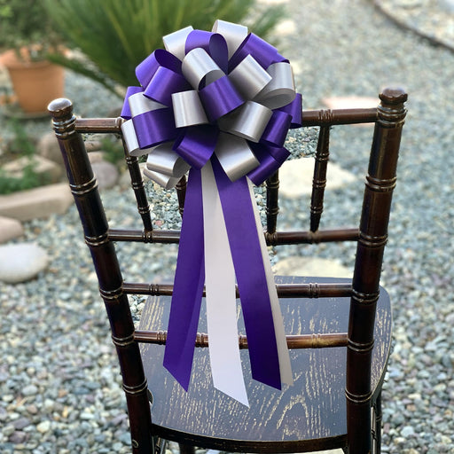 purple and silver wedding decorations